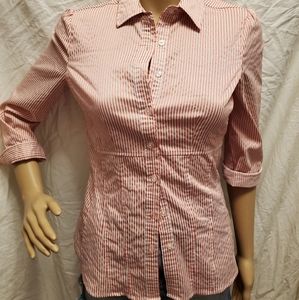 Stripe collar button down top